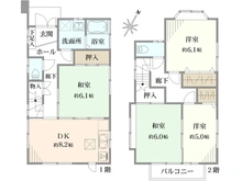 【神奈川県/相模原市南区若松】相模原市南区若松5丁目　中古戸建 間取り図