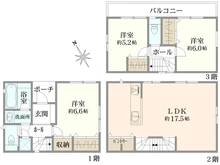 【神奈川県/茅ヶ崎市浜竹】茅ヶ崎市浜竹1丁目 新築戸建 2号棟/全5棟 間取り図
