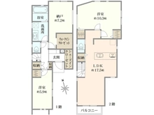 【神奈川県/鎌倉市植木】鎌倉市植木　新築戸建　全1棟 間取り図