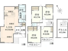 【神奈川県/横浜市栄区飯島町】栄区飯島町　新築戸建　A号棟/全2棟 間取り図