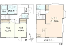 【神奈川県/茅ヶ崎市東海岸南】茅ヶ崎市東海岸南4丁目　中古戸建 間取り図