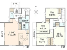 【神奈川県/横浜市戸塚区下倉田町】戸塚区下倉田町　新築戸建て 間取り図