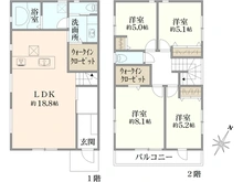 【神奈川県/鎌倉市二階堂】鎌倉市二階堂  新築戸建 1号棟/全2棟 間取り図