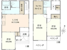 【神奈川県/茅ヶ崎市矢畑】茅ヶ崎市矢畑　中古戸建 間取り図