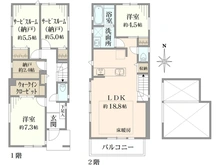 【神奈川県/茅ヶ崎市若松町】茅ヶ崎市若松町 新築戸建 3号棟（全3棟） 間取り図