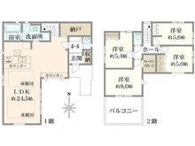 【神奈川県/横浜市栄区上之町】栄区上之町　新築戸建　1期 間取り図