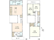 【神奈川県/藤沢市本鵠沼】CharmeRoger本鵠沼4丁目　　A号棟　/　全2棟 間取り図