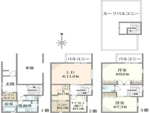 【神奈川県/鎌倉市材木座】材木座3丁目　新築一戸建　全1棟 間取り図
