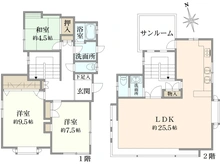 【神奈川県/横浜市港南区丸山台】港南区丸山台3丁目　中古戸建 間取り図