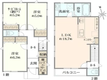 【神奈川県/川崎市宮前区水沢】川崎市宮前区水沢2丁目　新築戸建　1号棟 間取り図