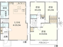 【神奈川県/川崎市宮前区水沢】川崎市宮前区水沢2丁目　新築戸建　3号棟 間取り図