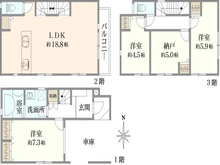 【神奈川県/川崎市宮前区馬絹】川崎市宮前区馬絹4丁目　新築戸建　4号棟 間取り図