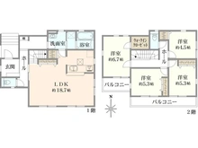【神奈川県/横浜市青葉区すみよし台】青葉区すみよし台　新築戸建て 間取り図