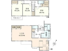 【神奈川県/川崎市宮前区有馬】有馬9丁目　中古戸建 間取り図