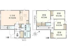【神奈川県/川崎市宮前区東有馬】宮前区東有馬2丁目 新築戸建て 間取り図