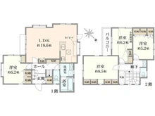 【神奈川県/横浜市青葉区美しが丘西】青葉区美しが丘西2丁目　中古戸建て 間取り図