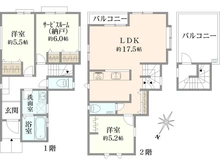 【神奈川県/横浜市青葉区もみの木台】青葉区もみの木台　新築戸建てA棟 間取り図