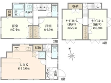 【神奈川県/横浜市保土ケ谷区常盤台】保土ケ谷区常盤台　中古戸建て 間取り図