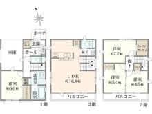 【神奈川県/川崎市宮前区南野川】宮前区南野川2丁目　新築戸建て4号棟（全5棟） 間取り図