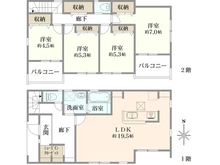 【神奈川県/川崎市麻生区虹ケ丘】麻生区虹ヶ丘1丁目　新築戸建　2号棟（全2棟） 間取り図