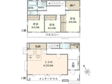 【神奈川県/横浜市青葉区荏田西】青葉区荏田西2丁目　新築戸建て 間取り図