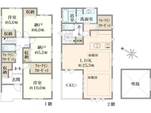 【神奈川県/横浜市都筑区東山田】都筑区東山田1丁目　新築戸建て2号棟（全3棟） 間取り図