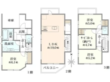 【神奈川県/川崎市宮前区水沢】宮前区水沢3丁目　新築戸建て2号棟（全5棟） 間取り図
