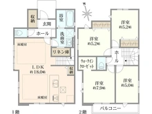 【神奈川県/横浜市青葉区荏子田】青葉区荏子田1丁目　新築戸建て3号棟（全4棟） 間取り図