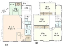【神奈川県/川崎市宮前区有馬】宮前区有馬3丁目　中古戸建 間取り図