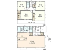 【神奈川県/川崎市宮前区南野川】宮前区南野川1丁目　新築戸建てB号棟（全2棟） 間取り図