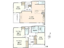 【神奈川県/横浜市都筑区川和町】都筑区川和町　新築戸建て2号棟（全2棟） 間取り図