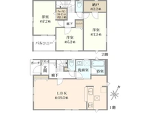 【神奈川県/横浜市青葉区美しが丘西】青葉区美しが丘西2丁目　新築戸建て2号棟（全10棟） 間取り図