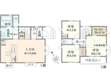 【神奈川県/川崎市宮前区東有馬】宮前区東有馬1丁目 新築戸建 間取り図