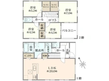 【神奈川県/横浜市緑区いぶき野】緑区いぶき野　新築戸建て 間取り図