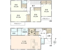【神奈川県/横浜市青葉区美しが丘西】青葉区美しが丘西2丁目　新築戸建 間取り図