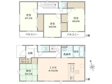 【神奈川県/相模原市中央区淵野辺本町】中央区淵野辺本町3丁目新築戸建て1号棟（全5棟） 間取り図