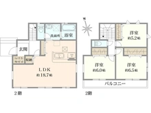 【神奈川県/相模原市中央区淵野辺本町】中央区淵野辺本町3丁目新築戸建て2号棟（全5棟） 間取り図