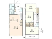 【神奈川県/相模原市中央区淵野辺本町】 中央区淵野辺本町3丁目新築戸建て3号棟（全5棟） 間取り図
