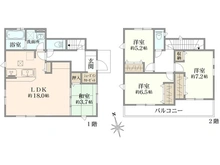 【神奈川県/相模原市中央区淵野辺本町】中央区淵野辺本町3丁目新築戸建て4号棟（全5棟） 間取り図
