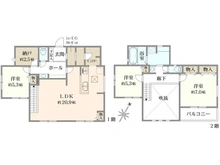 【神奈川県/横浜市緑区霧が丘】緑区霧が丘1丁目　新築戸建て 間取り図
