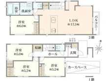 【神奈川県/横浜市緑区鴨居町】緑区鴨居町　新築戸建2号棟（全5棟） 間取り図
