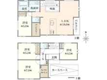 【神奈川県/横浜市緑区鴨居町】緑区鴨居町　新築戸建1号棟（全5棟） 間取り図
