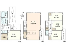 【神奈川県/横浜市緑区鴨居町】緑区鴨居町　新築戸建3号棟（全5棟） 間取り図