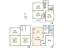 【神奈川県/川崎市宮前区犬蔵】宮前区犬蔵3丁目 中古戸建て 間取り図
