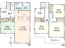 【東京都/町田市成瀬台】町田市成瀬台1丁目　新築戸建て11号棟（全18棟） 間取り図