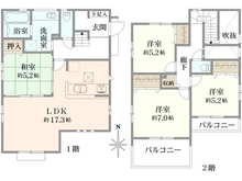 【東京都/町田市成瀬台】町田市成瀬台1丁目　新築戸建て15号棟（全18棟） 間取り図