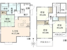 【東京都/町田市成瀬台】町田市成瀬台1丁目　新築戸建て17号棟（全18棟） 間取り図