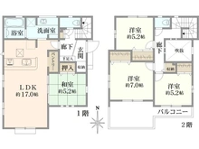 【東京都/町田市成瀬台】町田市成瀬台1丁目　新築戸建て18号棟（全18棟） 間取り図