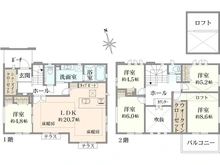 【神奈川県/横浜市青葉区あざみ野】青葉区あざみ野2丁目　新築戸建て 間取り図