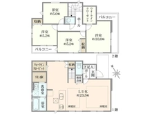 【神奈川県/横浜市青葉区荏田西】青葉区荏田西3丁目　新築戸建て1号棟（全2棟） 間取り図